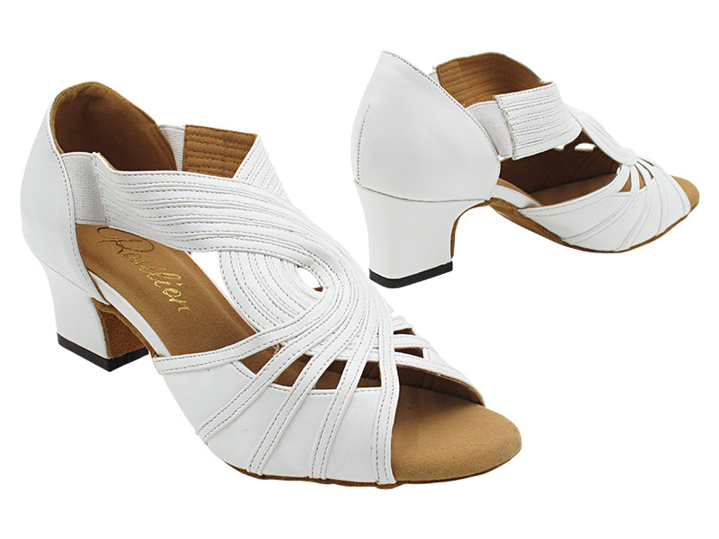 3032LEDSS White Leather with 2" TC Heel (3149) in the photo