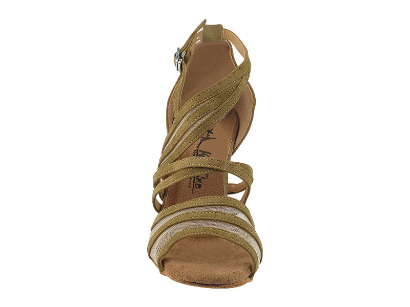 3035LEDSS Brown Nubuck & Flesh Mesh with 3" Heel (6812) in the photo