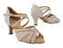 3036Bling Champagne Glitter Satin & Mesh with 2.5" Heel (2899) in the photo