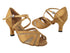 3036LEDSS Brown Satin & Flesh Mesh with 2.5" Heel (2899) in the photo