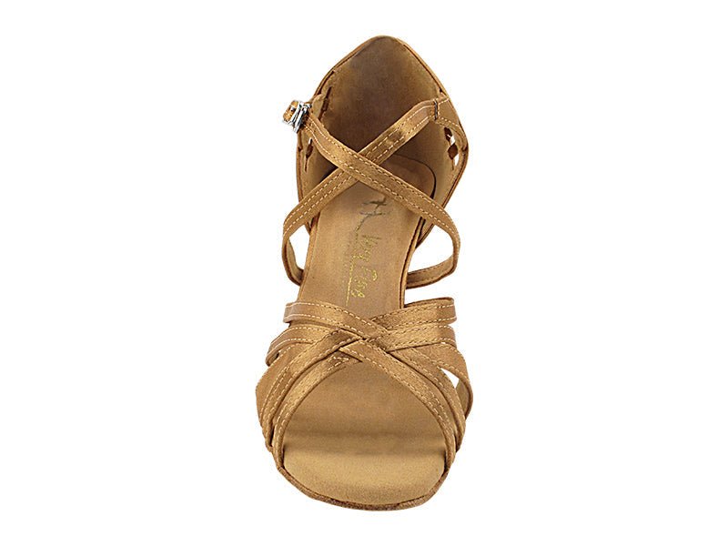 3037LEDSS Brown Satin with 2.5" Heel (2899) in the photo