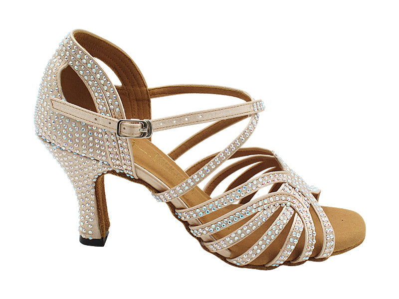 3038Bling Flesh Satin with 3" Heel (6812) in the photo