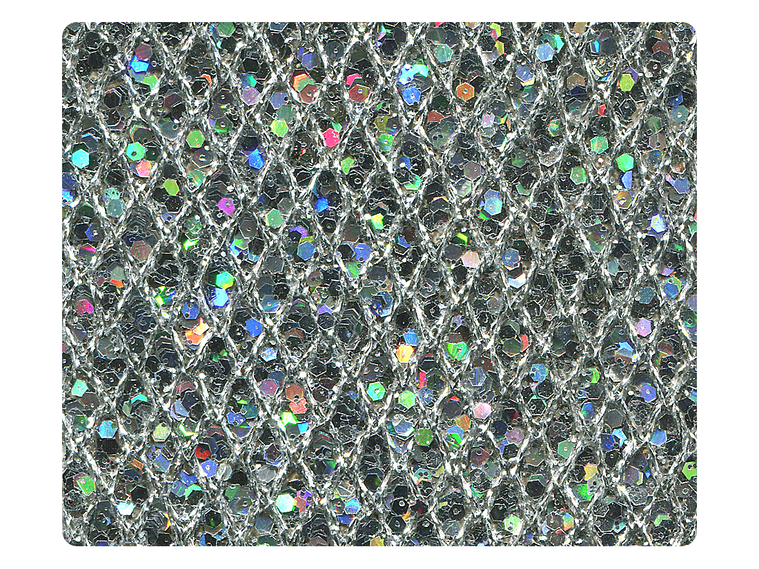 33 Silver Sparklenet Fabric Swatch