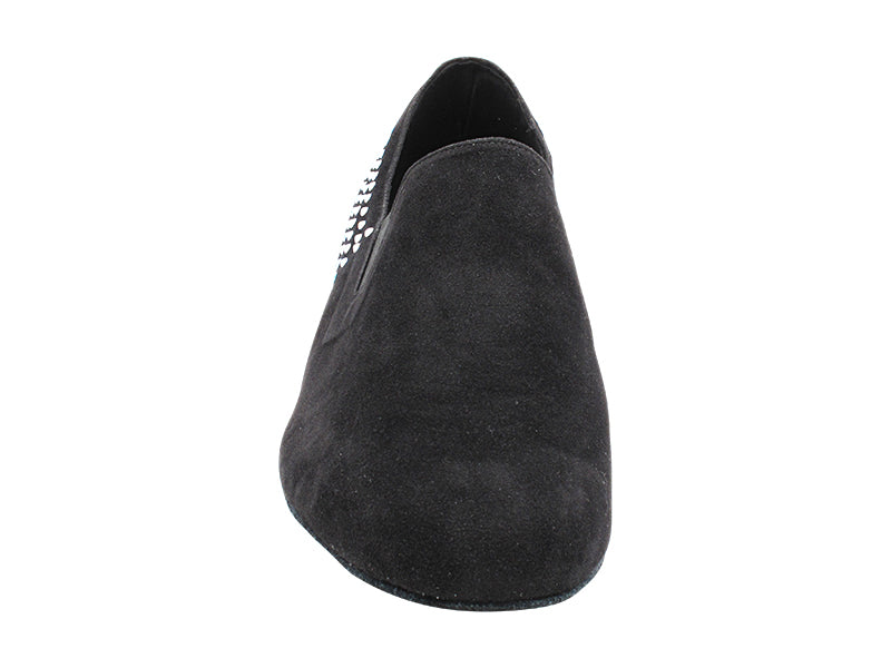 3526Bling Black Suede with 1" Standard Heel in the photo