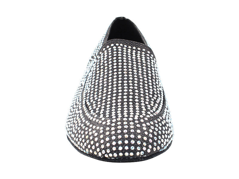 3528Bling Black Glitter Satin with Men 1" Standard Heel (2002) in the photo