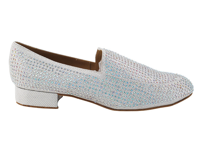 3528Bling White Glitter Satin with Men 1" Standard Heel (2002) in the photo