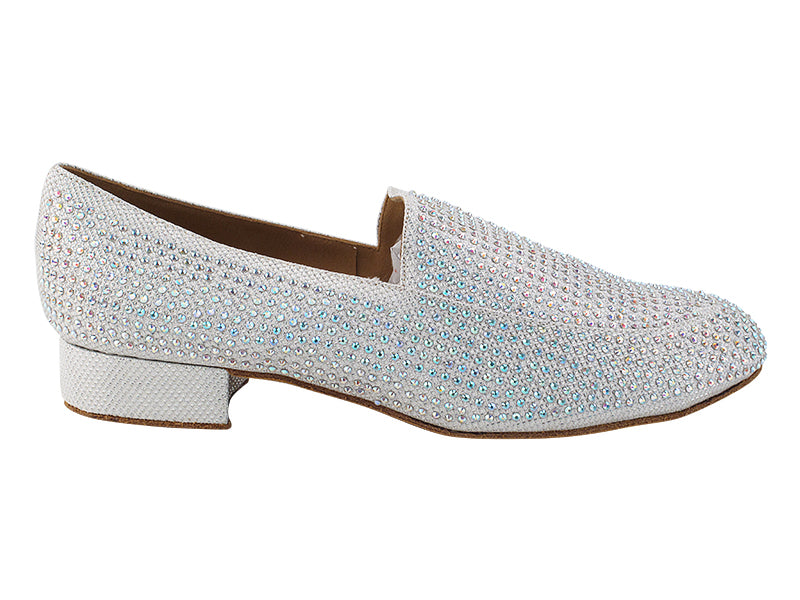 3528Bling White Glitter Satin with Men 1" Standard Heel (2002) in the photo
