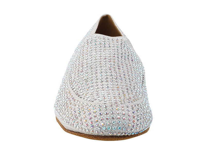 3528Bling White Glitter Satin with Men 1" Standard Heel (2002) in the photo