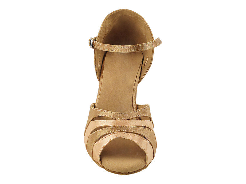 3749LEDSS Brown Satin & Light Brown Satin with 3" Heel (6812) in the photo