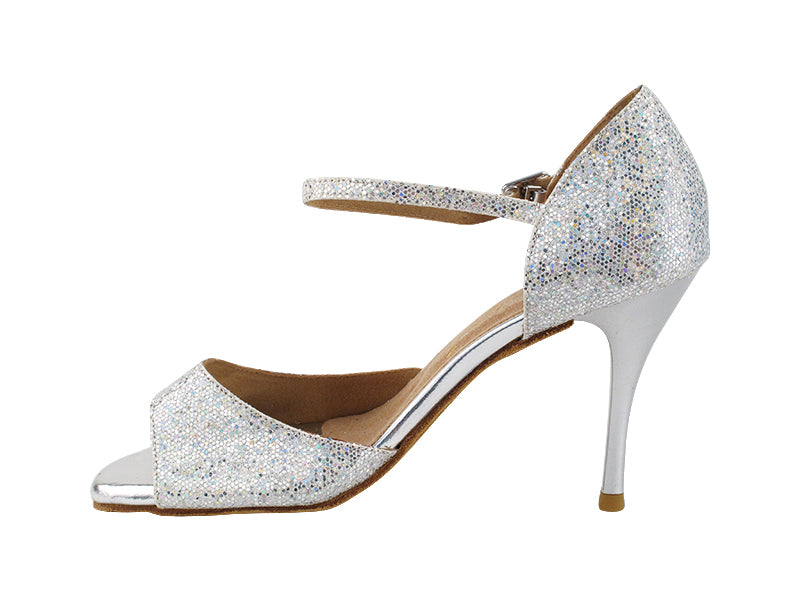 3904LEDSS Silver Scale with 3.5" Stiletto Silver Heel (TG1) in the photo