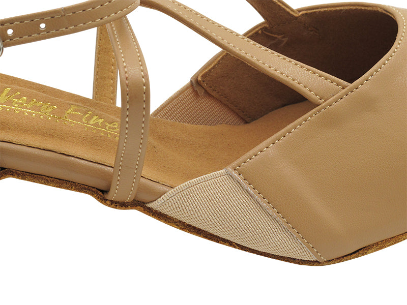 4510LEDSS Beige Brown Leather with 1" Women Heel (8881) in the photo