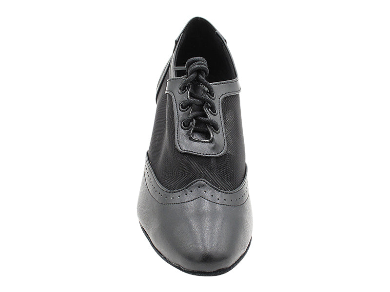 4652LEDSS Black Leather & Mesh with 2.2" Thick Cuban Heel (2317) in the photo