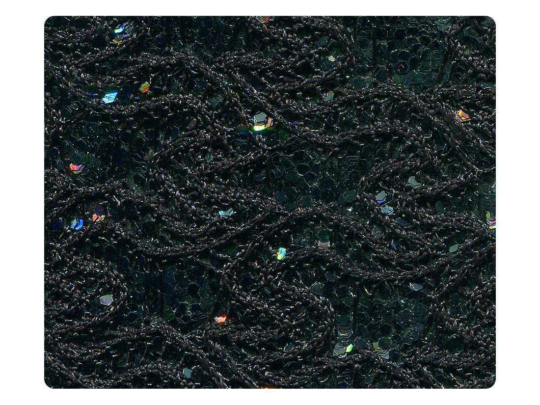 47 Black Knitted Sparkle Fabric Swatch