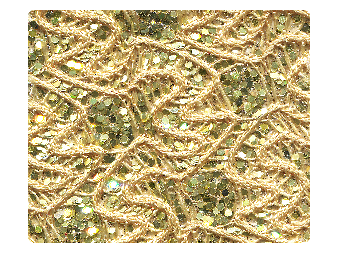 48 Gold Knitted Sparkle Fabric Swatch