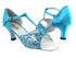 5004 188 Light Blue Sparkle_230 Light Blue Satin with 2.5" Heel in the photo