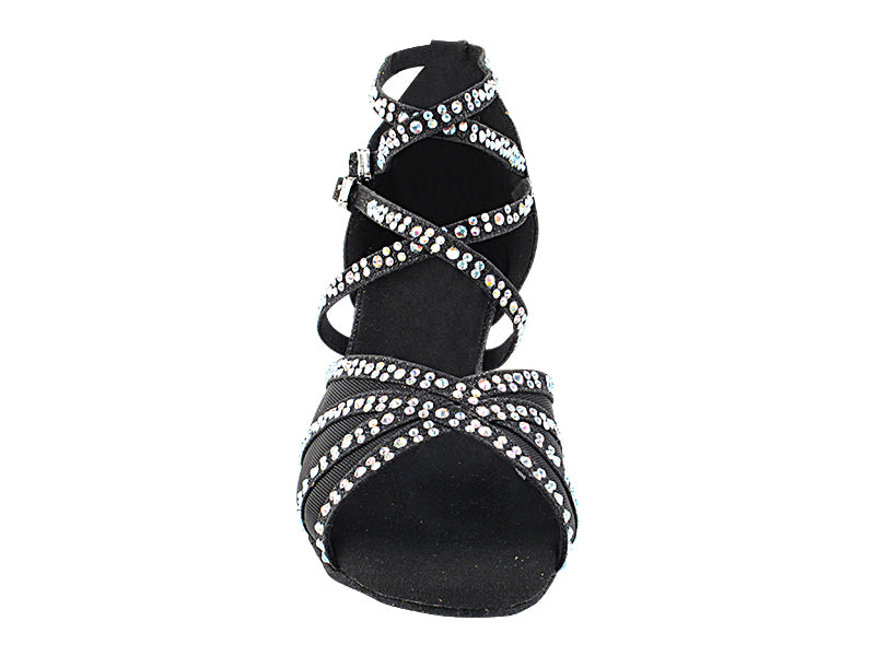 5008Bling Black Glitter Satin with 2.5" Heel (2899) in the photo