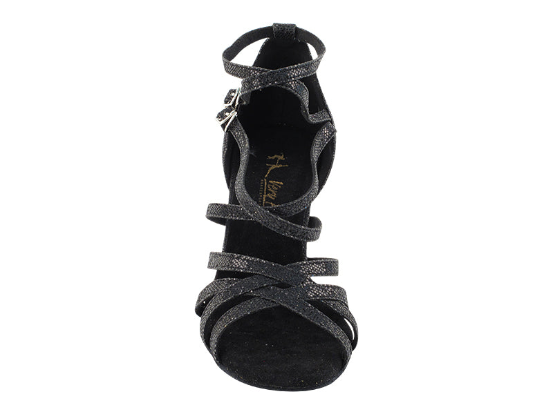 5008LEDSS Black Scale with 3.5" Stiletto Black Plated Heel in the photo