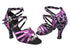 5008Mirage 11 Purple Sparkle_F_T_249 Purple Leopard_S_B_H with 3" Heel in the photo