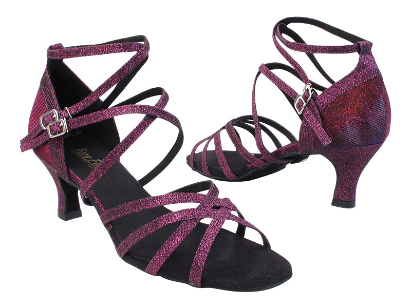5008Mirage 274 Purple Glitter_155 Purple Illusion with 2.5" low heel in the photo