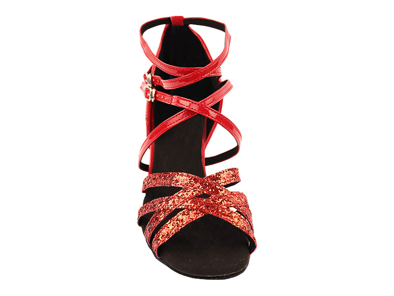 5008Mirage Red Sparkle & Red Patent with 2.5" Heel (2899) in the photo