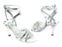 5009 7 Silver Sparkle with 3" Square Transparent Heel in the photo