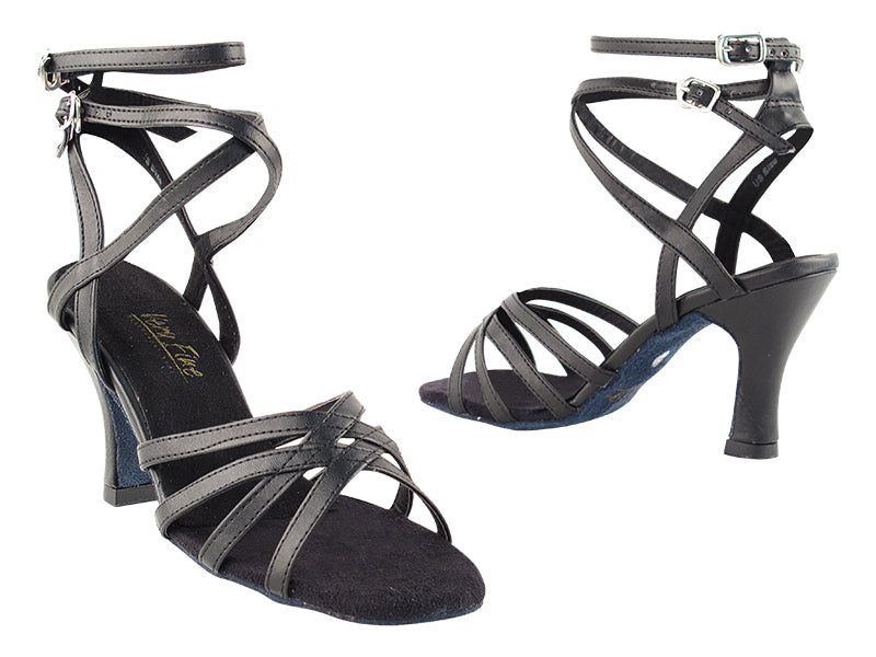 5009 Black Leather with 3" Heel in the photo