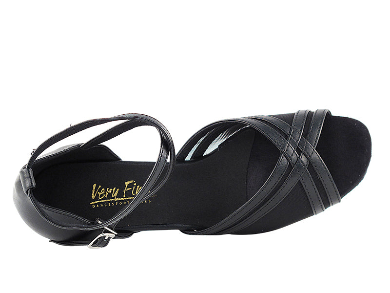 5017 Black Leather & Black Mesh