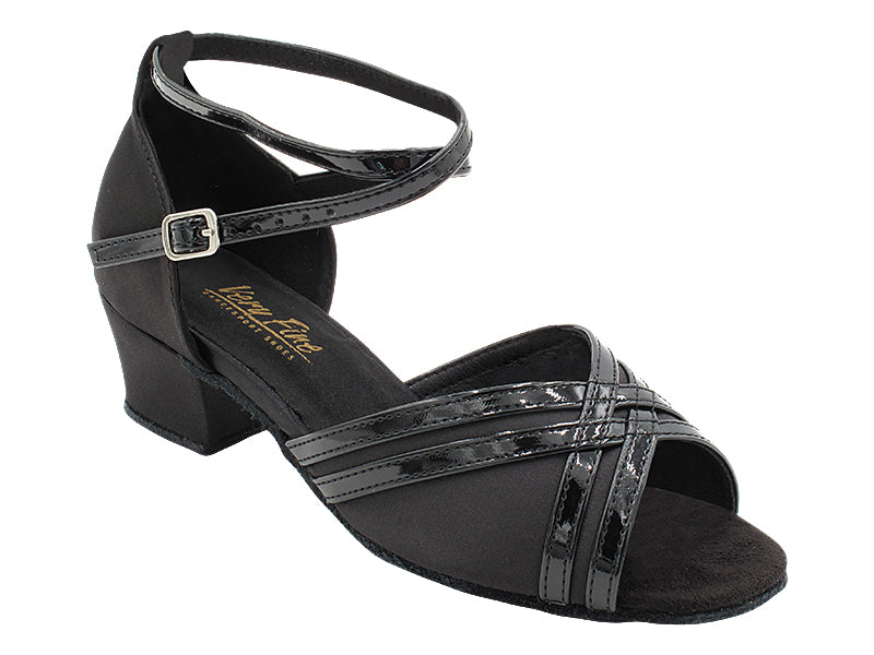 5017 Black Satin_M_B_H_Black Patent Trim_S with 1.5" Heel (2001) in the photo