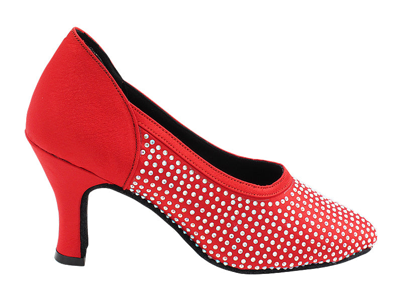 5502Bling Red Satin with 3" Heel (6812) in the photo