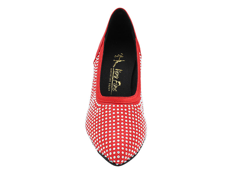 5502Bling Red Satin with 3" Heel (6812) in the photo