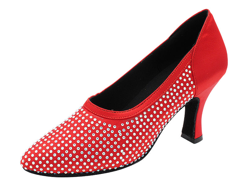 5502Bling Red Satin with 3" Heel (6812) in the photo