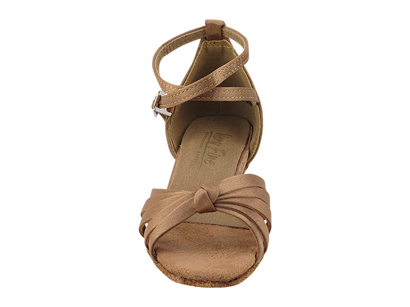 6005G Brown Satin with 1.5" heel in the photo