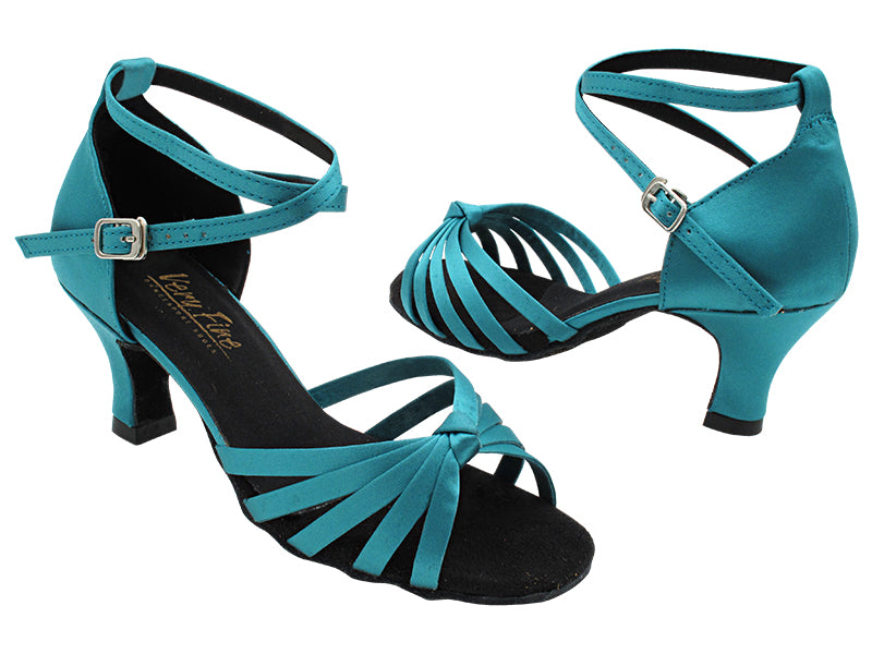 6005 267 Teal Satin with 2.5" Heel (2899) in the photo