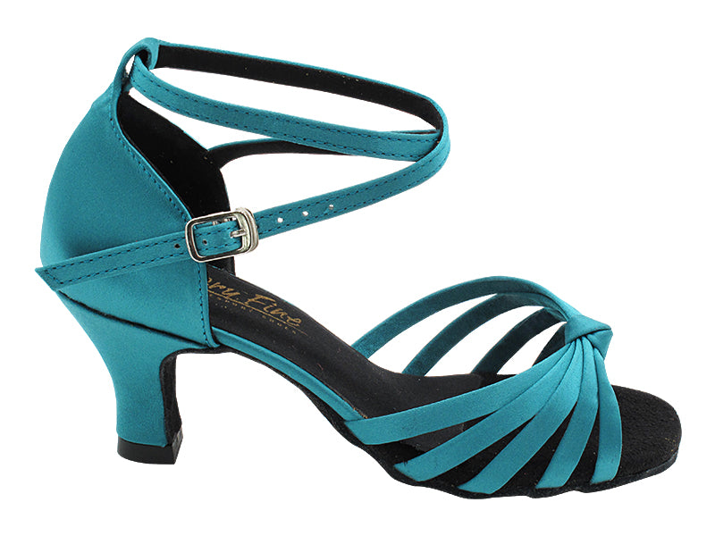 6005 267 Teal Satin with 2.5" Heel (2899) in the photo