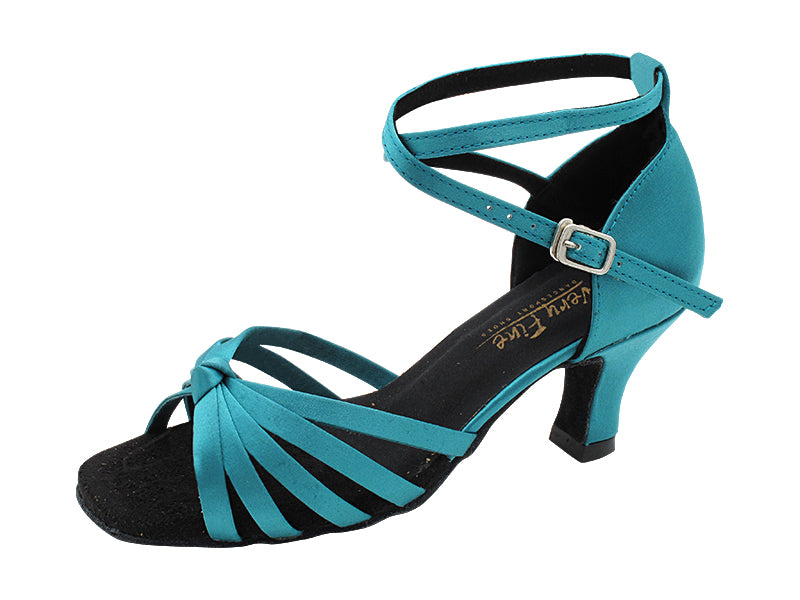 6005 267 Teal Satin with 2.5" Heel (2899) in the photo