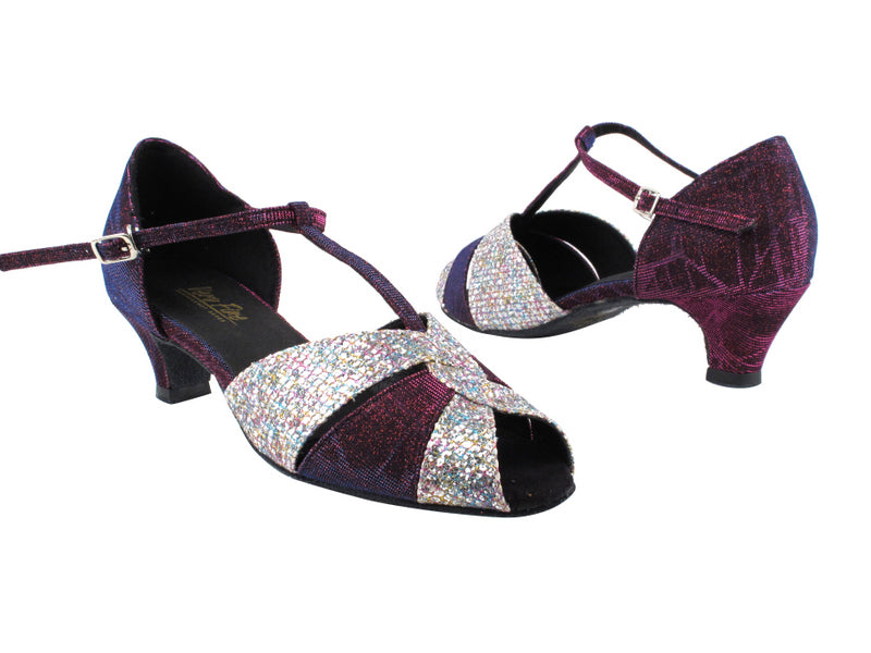 6006 155 Purple Illusion_73 Purple Sparklenet_X with 1.3" Heel in the photo