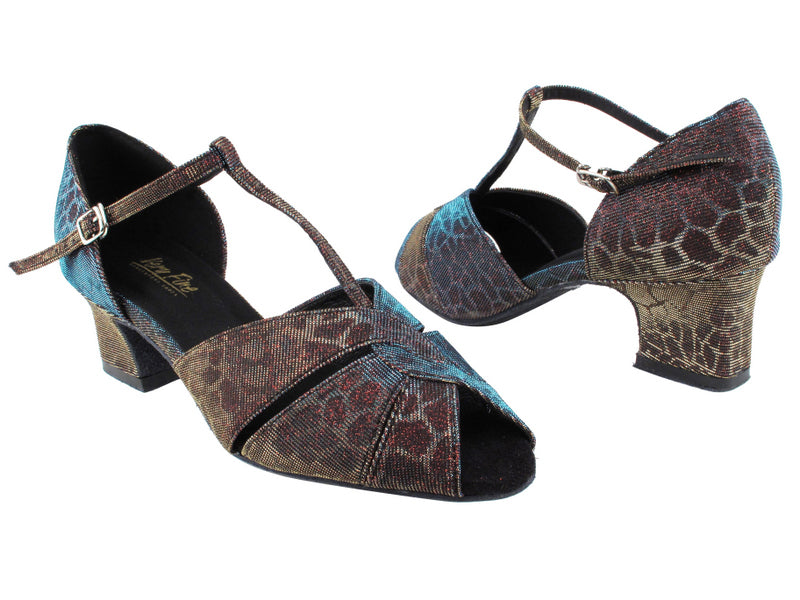 6006 95 Blue Illusion with 2" Thick Cuban Heel in the photo