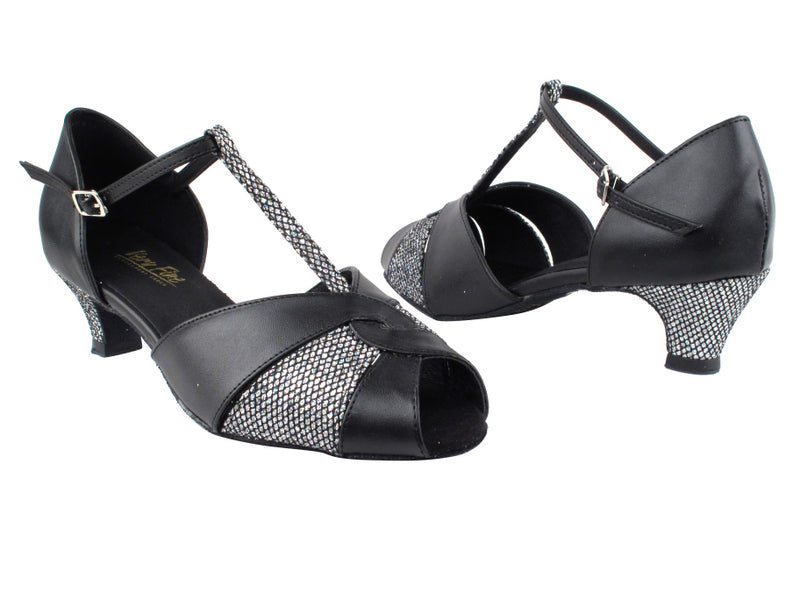 6006 Black Leather_X_97 Black Sparklenet_H with 1.3" Heel in the photo
