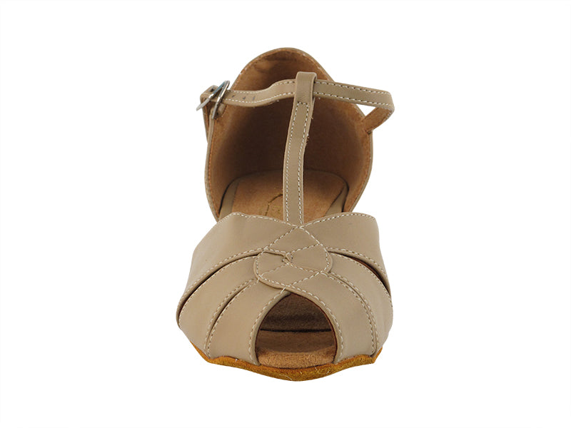 6006FT Tan Leather with 1" Flat Heel in the photo
