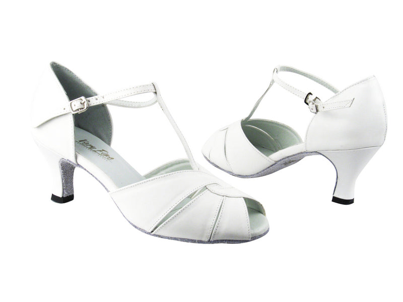 6006 White Leather with 2.5" low heel in the photo