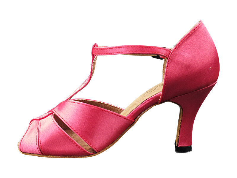 6006 246 Pink Satin with 3" Heel (6812) in the photo