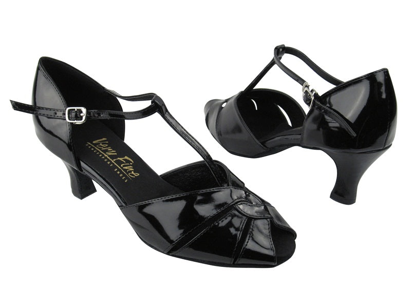 6006 Black Patent with 2.5" Low heel in the photo