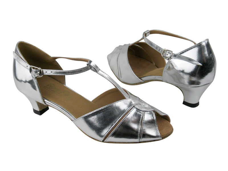 6006 Silver Leather with 1.3" Cuban heel in the photo