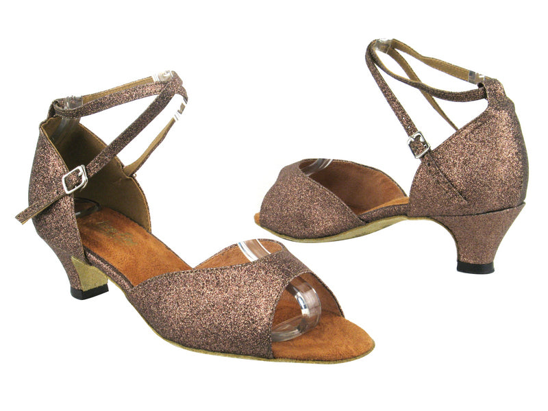 6012 212 Copper Stardust with 1.3" Heel in the photo