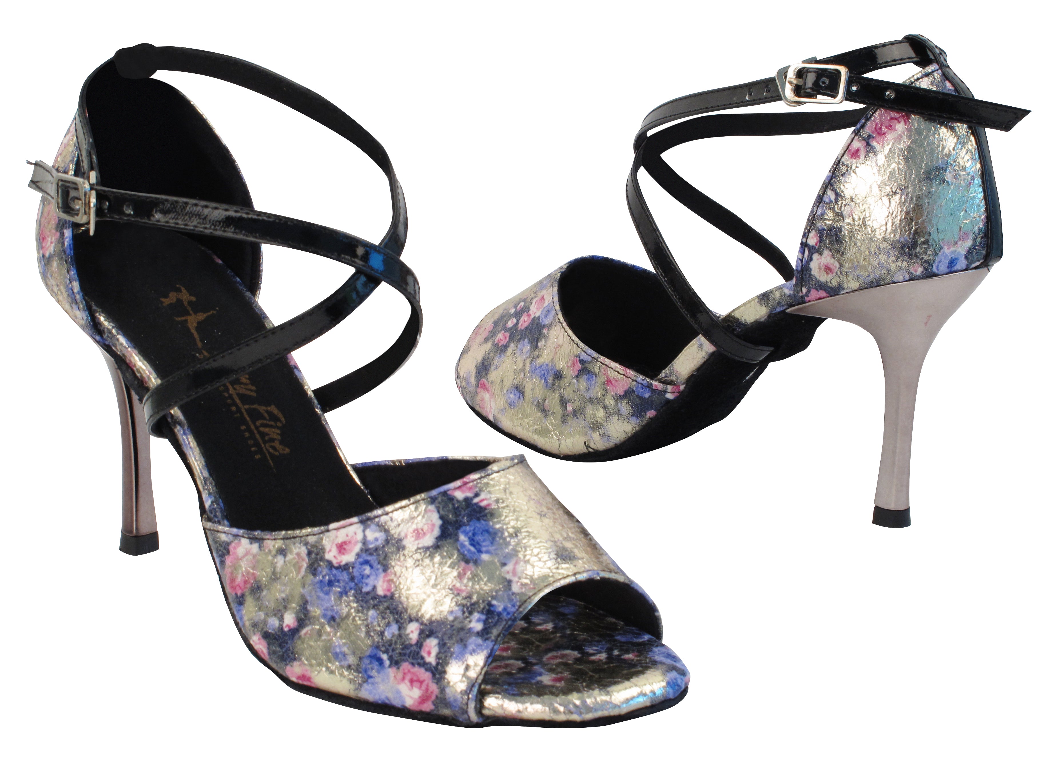 6012LEDSS Blue Granite_1601 BackStrap with 3" Slim Metallic Heel in the photo