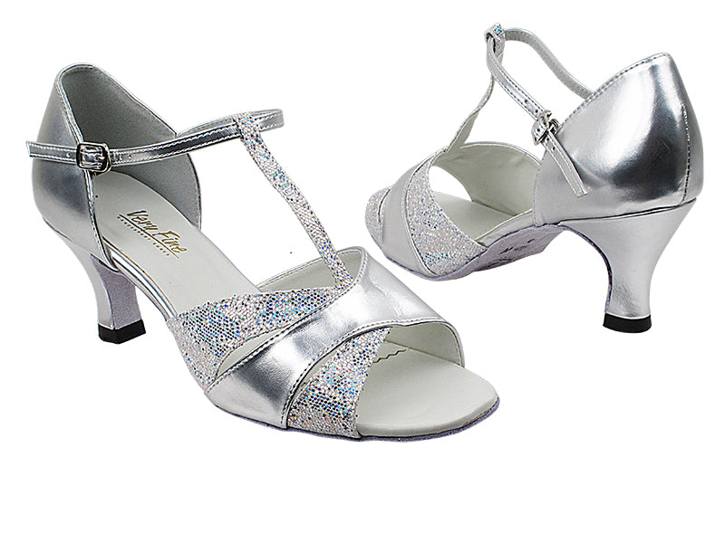 6016 107 Silver Scale_151 Soft Silver PU with 2.5" Heel in the photo