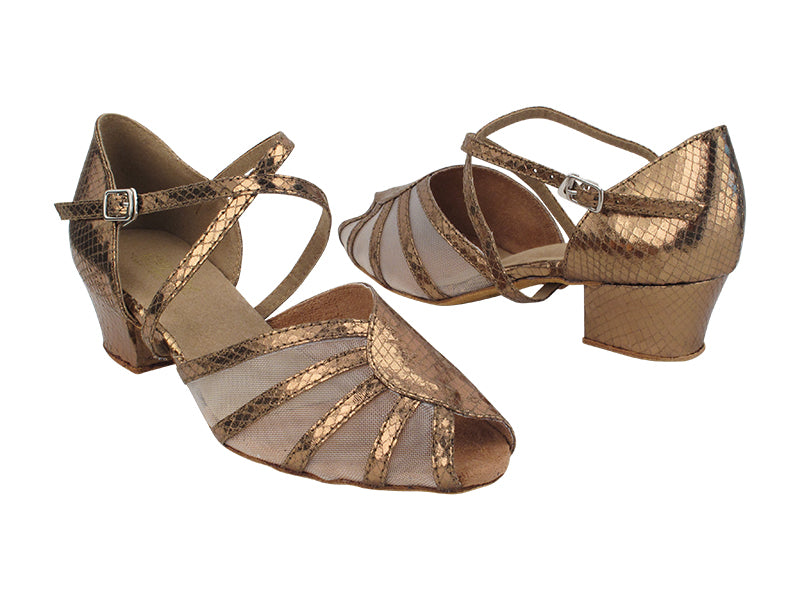 6018 223 Snake Copper_Flesh Mesh_X-Strap Arch