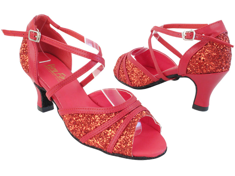 6023 10 Red Sparkle_211 Red PU Trim