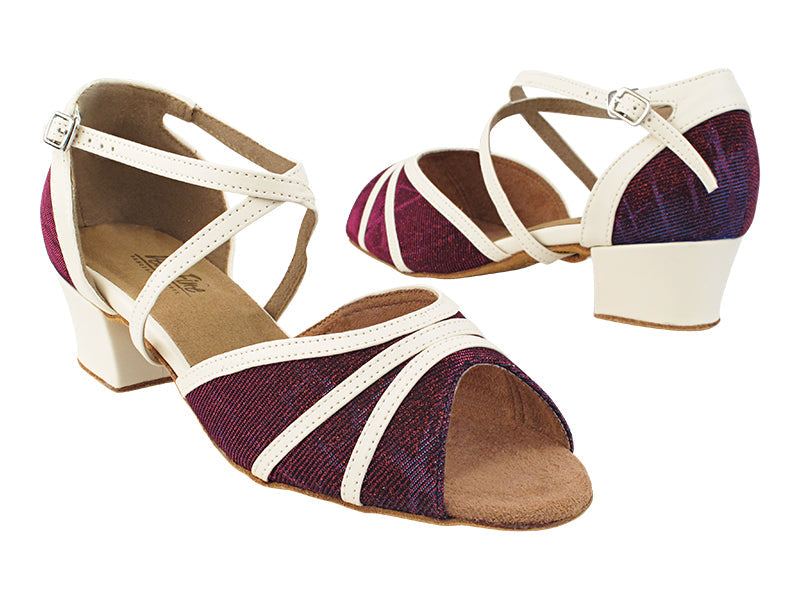 6023 96 Red Illusion_Creamy White Leather Trim with 1.5" Heel (2001) in the photo