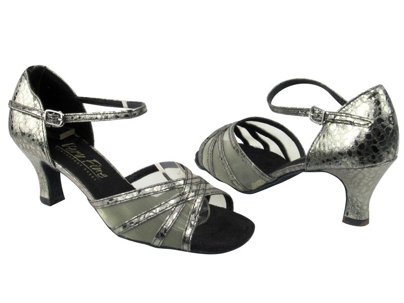 6027 208 Ultra Grey_Flesh Mesh with 2.5" Low heel in the photo